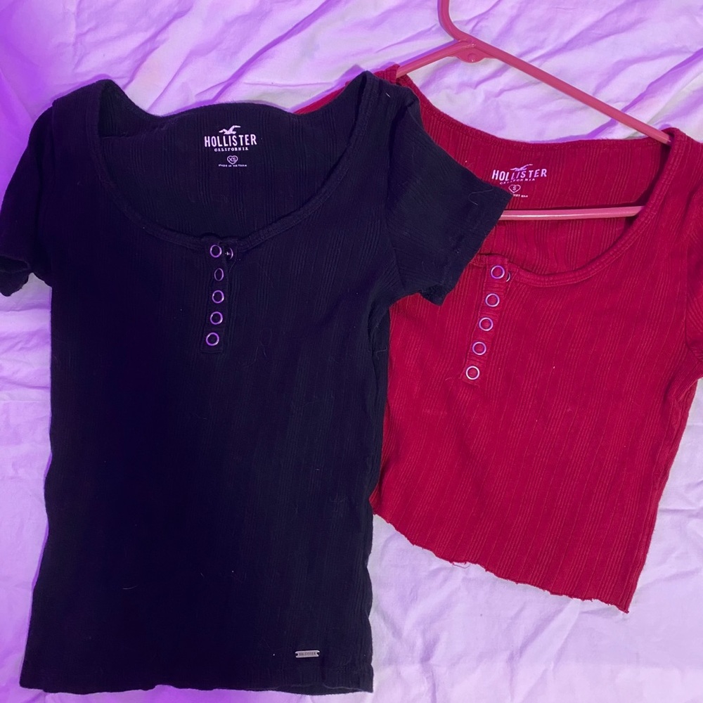 Hollister xs and s shirts one cropped